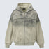 Vintage Wash Oversized Zip-Up Hoodie