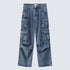 Baggy Cargo Denim Jeans - Utility Streetwear Fit