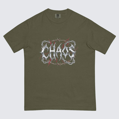 "CHAOS" Chrome Graphic Heavyweight Tee