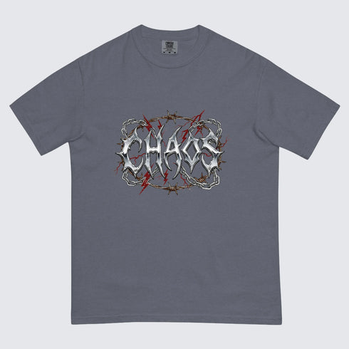 "CHAOS" Chrome Graphic Heavyweight Tee