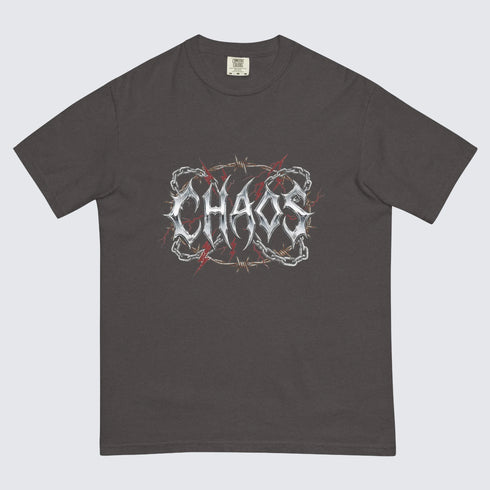 "CHAOS" Chrome Graphic Heavyweight Tee