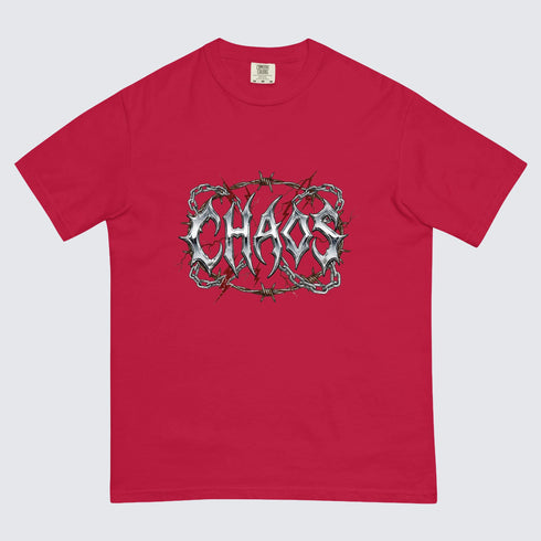 "CHAOS" Chrome Graphic Heavyweight Tee