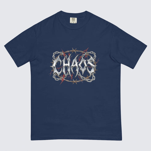 "CHAOS" Chrome Graphic Heavyweight Tee