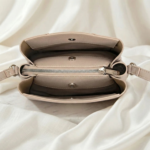 Classic Textured Panel Crossbody Bag