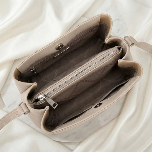 Classic Textured Panel Crossbody Bag