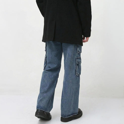 Baggy Cargo Denim Jeans - Utility Streetwear Fit