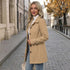 Classic Button-Up Mid-Length Coat - Lightweight Trench Style