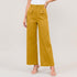 High Waist Wide Leg Trousers with Gold Button Details