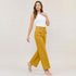 High Waist Wide Leg Trousers with Gold Button Details