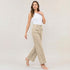 High Waist Wide Leg Trousers with Gold Button Details