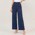 High Waist Wide Leg Trousers with Gold Button Details