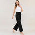 High Waist Wide Leg Trousers with Gold Button Details