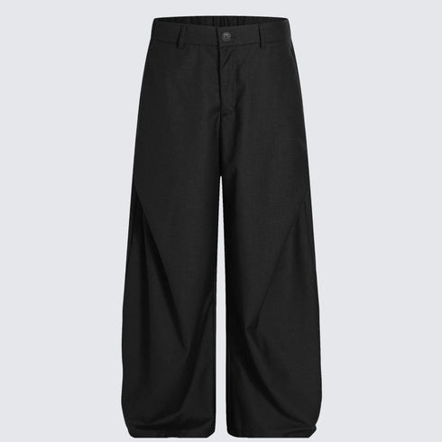 Men's Structural Curved-Leg Balloon Pants - Avant-Garde Fit