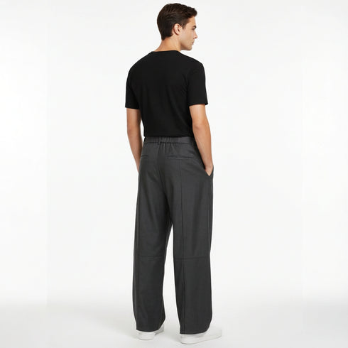 Men's Structural Curved-Leg Balloon Pants - Avant-Garde Fit