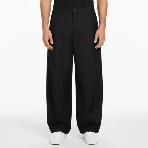 Men's Structural Curved-Leg Balloon Pants - Avant-Garde Fit