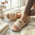 Plush Fuzzy Open Toe Slides