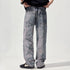 Premium Acid Wash Marble Denim Jeans - Grunge Streetwear Fit