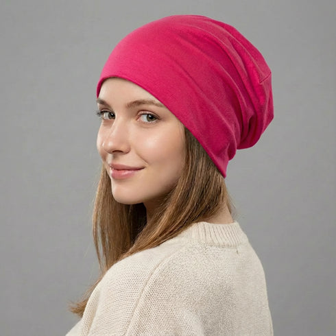 Soft Slouchy Knit Beanie Hat - Unisex Casual Cap