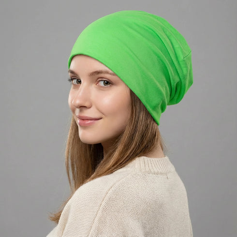 Soft Slouchy Knit Beanie Hat - Unisex Casual Cap