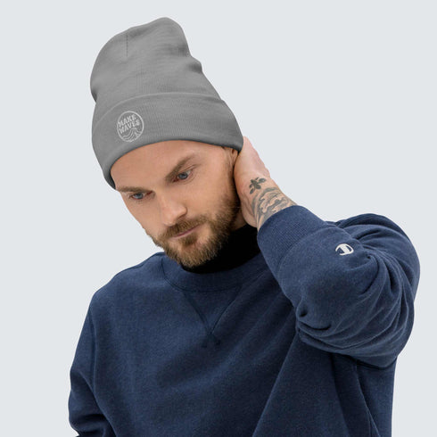 Make Wave Embroidered Beanie