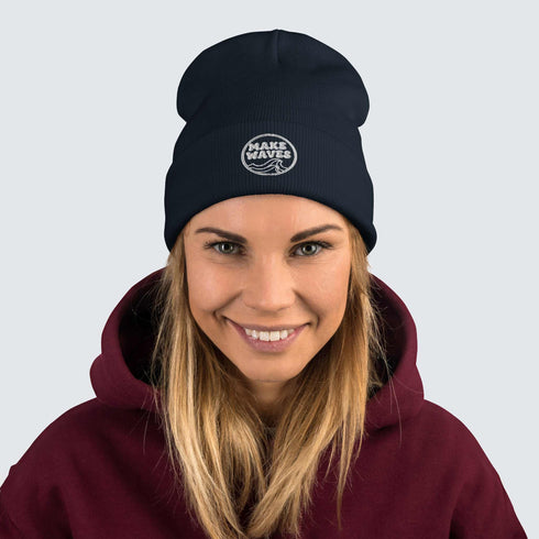 Make Wave Embroidered Beanie