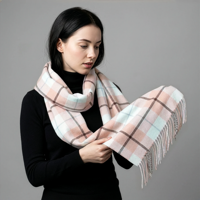 Classic Red Tartan Plaid Scarf - Festive Holiday Wrap