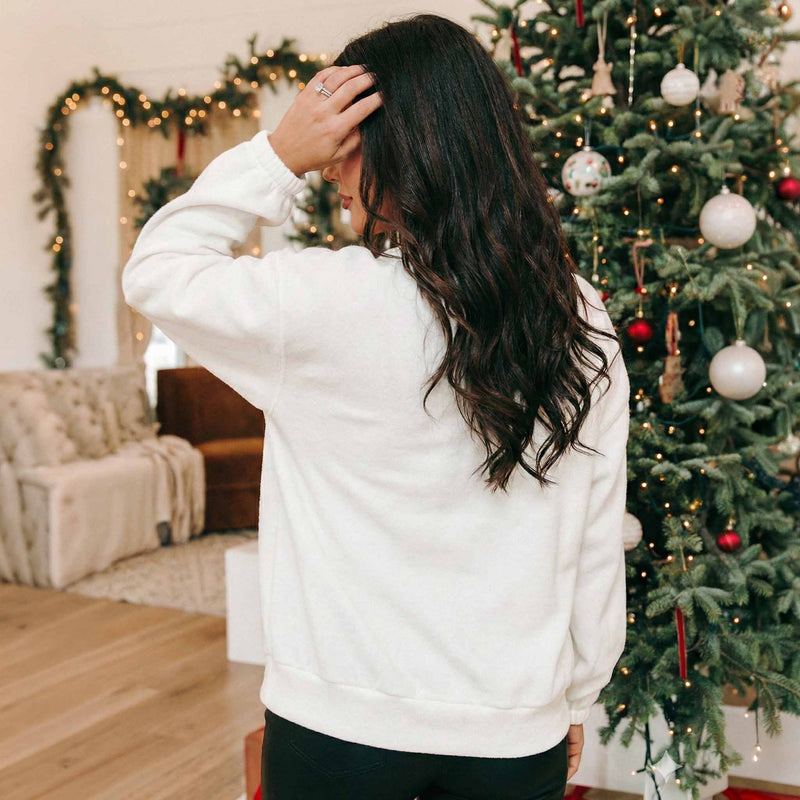 Embroidered Christmas Tree Holiday Sweatshirt