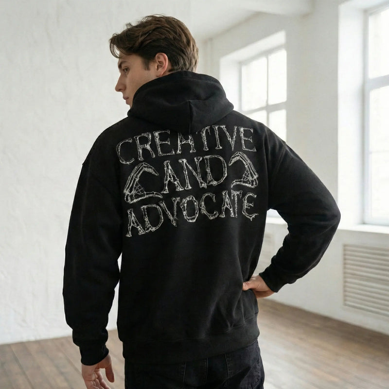 Men's Creative Graphic Back Print Hoodie