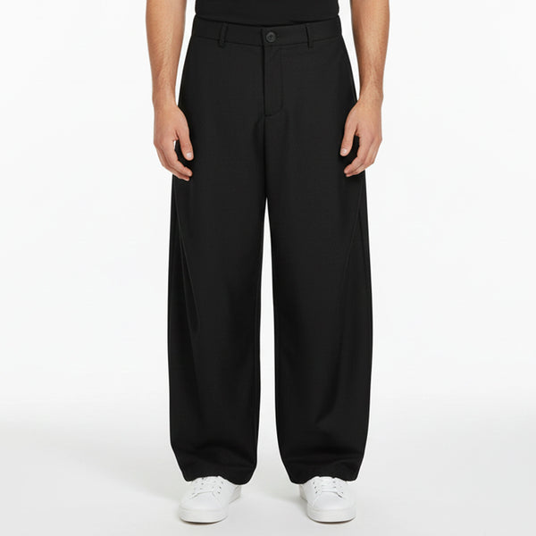 Men's Structural Curved-Leg Balloon Pants - Avant-Garde Fit