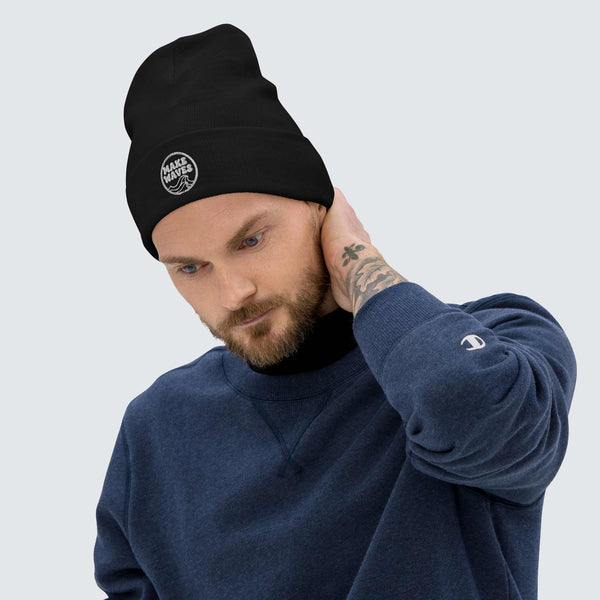 Make Wave Embroidered Beanie